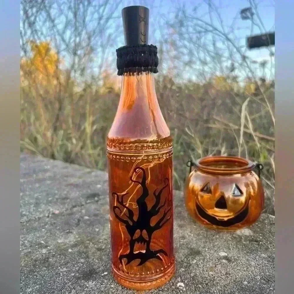 NEW Light Up - Halloween Spooky Tree Apothecary Spell Jar - Potion Bottle Art